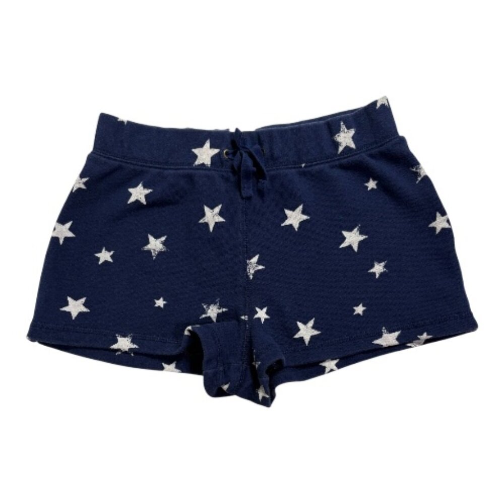 Ralph Lauren French Terry Star Graphic Shorts Girl's M 8 10 Navy White